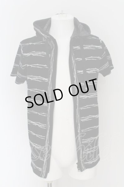 画像2: kiryuyrik / Iron Grate 半袖パーカー M ブラック O-24-07-27-012-ki-to-YM-ZT121 (2)