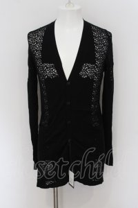 kiryuyrik / Cross Knit カーディガン S ブラック O-24-07-27-017-ki-to-YM-ZT072