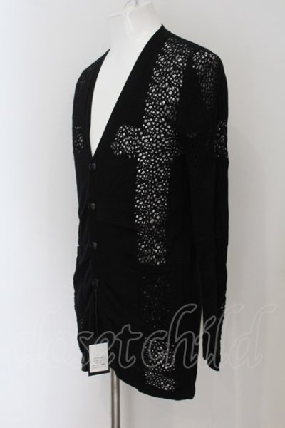 画像2: kiryuyrik / Cross Knit カーディガン S ブラック O-24-07-27-017-ki-to-YM-ZT072