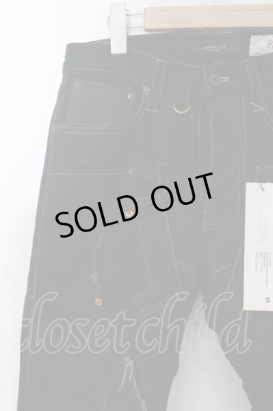 画像2: OVERDESIGN / リサイクルデニムダメージドパンツ ×PAPER by JKFコラボ 28 ブラック O-24-07-27-024-OV-pa-YM-ZT029 (2)