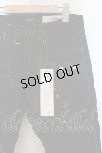 画像3: OVERDESIGN / リサイクルデニムダメージドパンツ ×PAPER by JKFコラボ 28 ブラック O-24-07-27-024-OV-pa-YM-ZT029 (3)