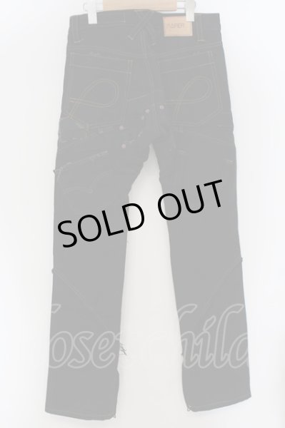 画像5: OVERDESIGN / リサイクルデニムダメージドパンツ ×PAPER by JKFコラボ 28 ブラック O-24-07-27-024-OV-pa-YM-ZT029 (5)