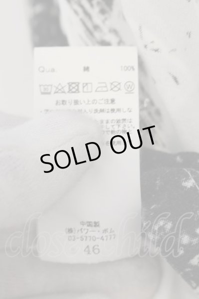 画像3: FUGA / 総柄ロングTシャツ 46 ホワイトｘブラック O-24-07-29-031-FU-ts-YM-OS (3)