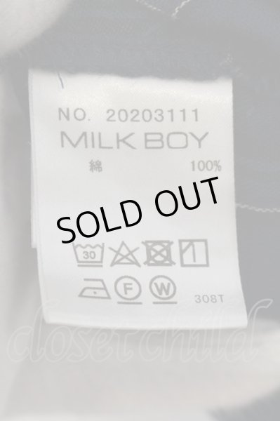 画像4: MILKBOY / BOX LONG SLEEVEシャツ  ネイビー O-24-07-29-040-MI-sh-YM-ZT505 (4)