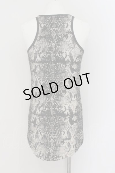 画像2: CIVARIZE / Absurd 蛇柄プリントタンクトップ 44 ブラック O-24-07-29-043-CI-to-YM-OS (2)