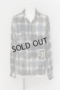 GUERNIKA / GRIM REAPER CHECK SHIRT M グレー O-24-07-29-044-GU-sh-YM-OS
