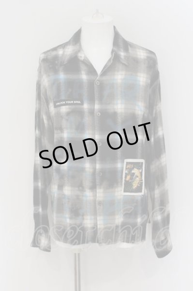画像1: GUERNIKA / GRIM REAPER CHECK SHIRT M グレー O-24-07-29-044-GU-sh-YM-OS (1)