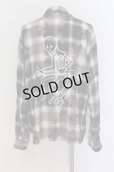 画像2: GUERNIKA / GRIM REAPER CHECK SHIRT M グレー O-24-07-29-044-GU-sh-YM-OS (2)
