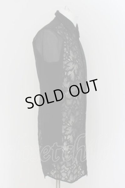 画像2: CIVARIZE / シフォンレース切り替えロングシャツ 44 ブラック O-24-07-29-052-CI-sh-YM-OS (2)