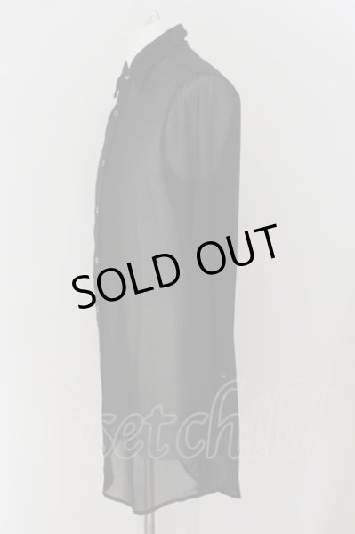 画像3: CIVARIZE / シフォンレース切り替えロングシャツ 44 ブラック O-24-07-29-052-CI-sh-YM-OS (3)