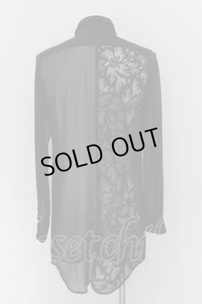 画像4: CIVARIZE / シフォンレース切り替えロングシャツ 44 ブラック O-24-07-29-052-CI-sh-YM-OS (4)