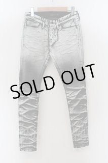 00s CIVARIZE シルバー 箔 コーティング スキニー デニム　V系 CIVARIZE / Grace箔加工スキニーデニムパンツ 44 シルバー O-24-09-16