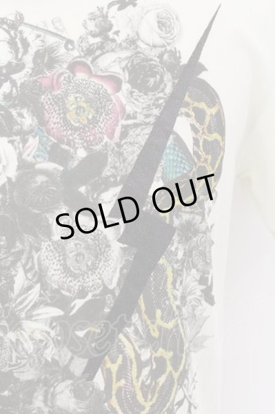 画像2: KMRii / Flower Snake Tシャツ 3 ライム O-24-07-29-012-KM-ts-YM-ZT400 (2)