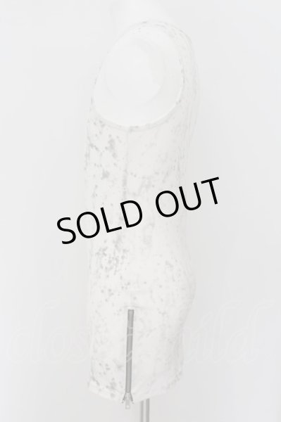 画像3: Xfrm / サイドZIP総柄ロングタンクトップ F ホワイト O-24-07-29-016-Xf-to-YM-ZT048 (3)