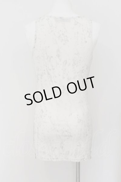 画像4: Xfrm / サイドZIP総柄ロングタンクトップ F ホワイト O-24-07-29-016-Xf-to-YM-ZT048 (4)