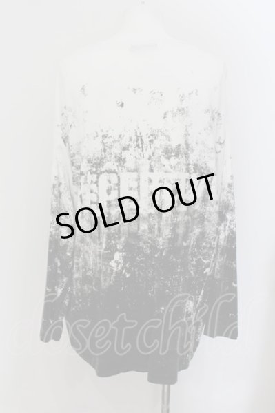 画像2: CIVARIZE / ピグメントグラデーションBIGカットソー F ホワイトｘグレー O-24-07-29-017-CI-to-YM-OS (2)