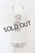 CIVARIZE / 蛇柄プリントタンクトップ＆LIPTシャツSET 46 ブラックｘホワイト O-24-07-29-018-CI-to-YM-OS