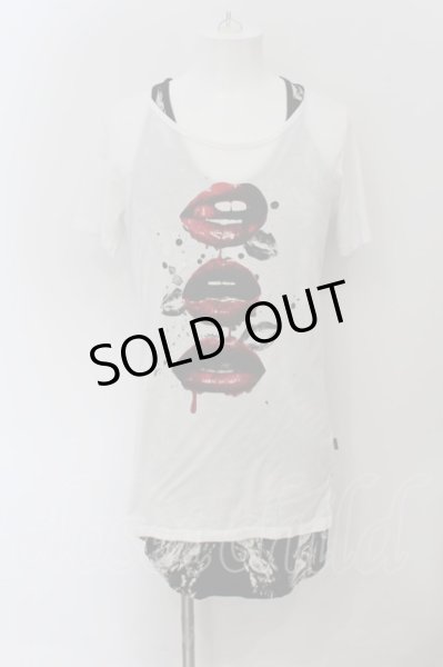 画像1: CIVARIZE / 蛇柄プリントタンクトップ＆LIPTシャツSET 46 ブラックｘホワイト O-24-07-29-018-CI-to-YM-OS (1)