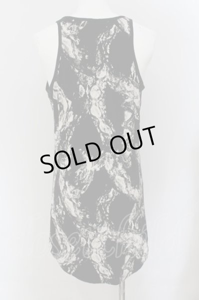 画像4: CIVARIZE / 蛇柄プリントタンクトップ＆LIPTシャツSET 46 ブラックｘホワイト O-24-07-29-018-CI-to-YM-OS (4)