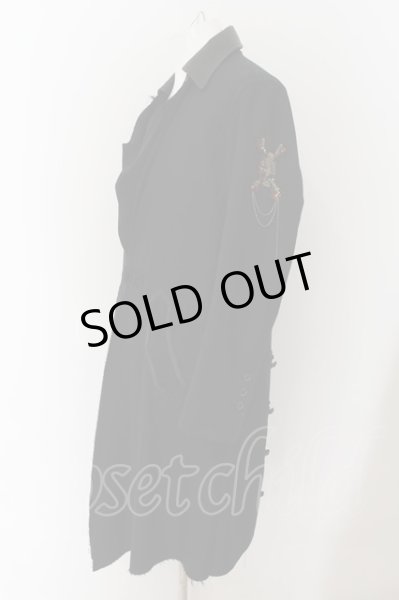 画像2: Roen / レイヤードレープコート M ブラック O-24-07-31-003-Ro-ja-YM-ZT226 (2)