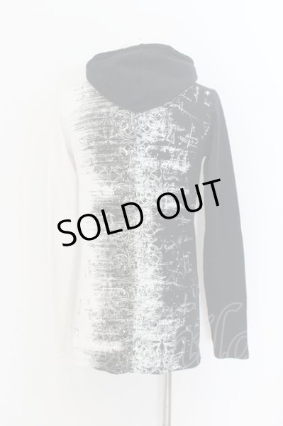 画像2: CIVARIZE / DEALDESIGNコラボ バイカラーハイネックパーカー 46 ブラックｘホワイト O-24-07-31-029-CI-to-YM-OS (2)