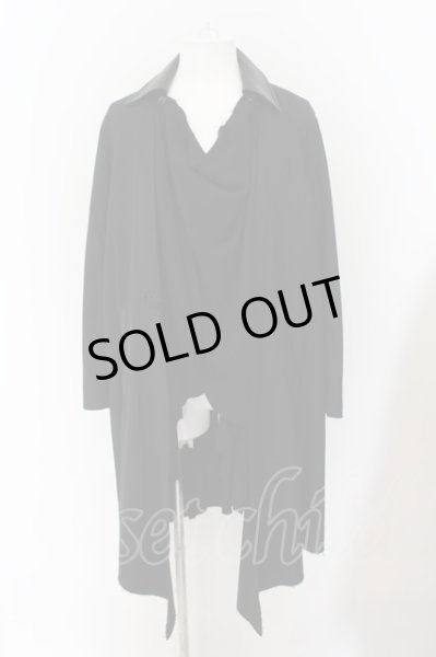 画像4: Roen / レイヤードレープコート M ブラック O-24-07-31-003-Ro-ja-YM-ZT226 (4)