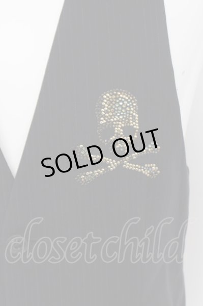 画像2: Roen / バックペイズリーストライプロングジレベスト 46 ブラック O-24-07-31-030-Ro-to-YM-ZT (2)