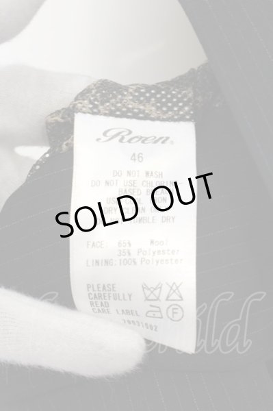 画像5: Roen / バックペイズリーストライプロングジレベスト 46 ブラック O-24-07-31-030-Ro-to-YM-ZT (5)