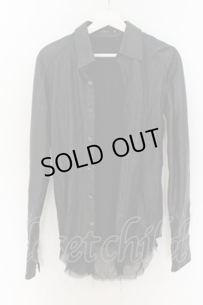 画像4: CIVARIZE / Allureガーゼレイヤードラムレザーシャツ 46 ブラック O-24-07-31-061-CI-sh-YM-OS (4)