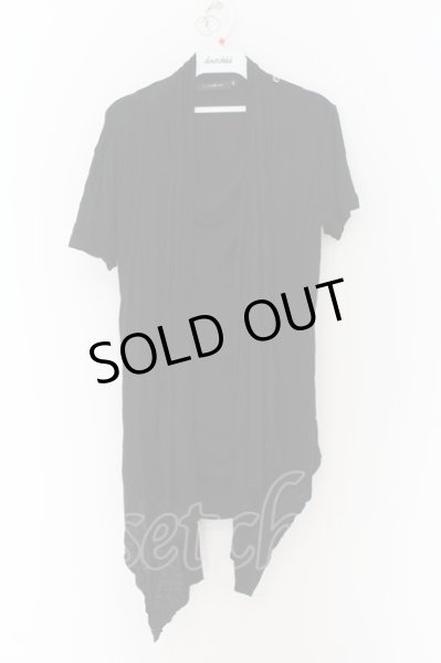 画像1: CIVARIZE / UniteドレープTシャツ 46 ブラック O-24-07-31-064-CI-ts-YM-OS (1)