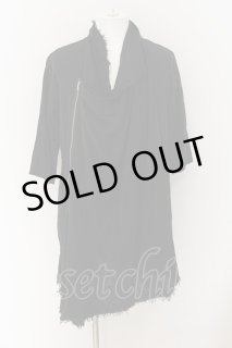 CIVARIZE / 2WAYドレープネックZIP六部袖カーディガン 46 レッド O-25