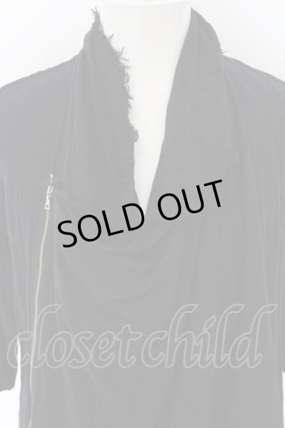 画像2: CIVARIZE / 2WAYドレープネックZIP六部袖カーディガン 46 ブラック O-24-07-31-068-CI-to-YM-OS (2)