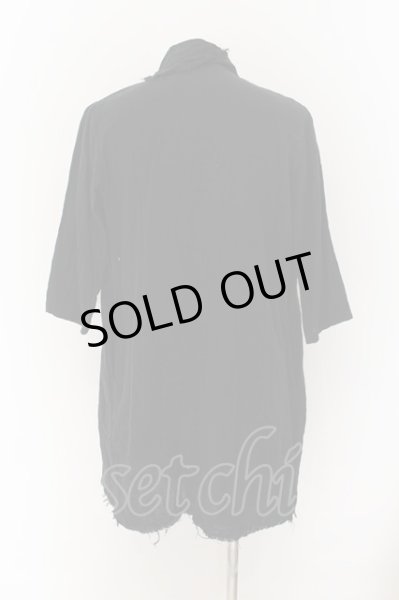 画像4: CIVARIZE / 2WAYドレープネックZIP六部袖カーディガン 46 ブラック O-24-07-31-068-CI-to-YM-OS (4)