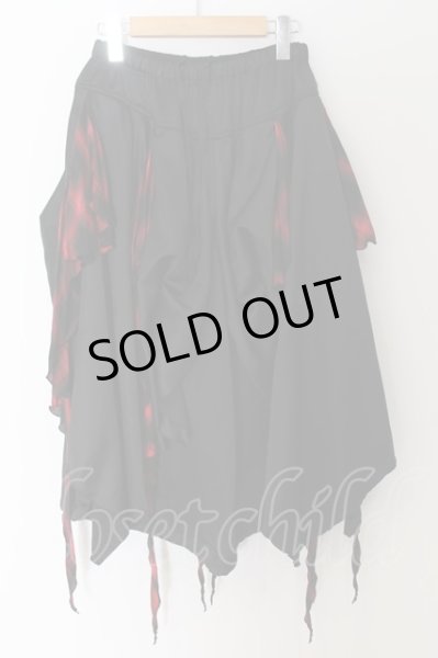 画像1: CIVARIZE / レイヤードワイドパンツ F ブラックｘレッド O-24-07-31-079-CI-pa-YM-OS (1)