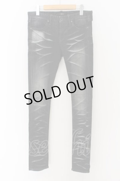 画像1: CIVARIZE / パールバインダー加工ストレッチスキニーデニムパンツ 44 ブラック O-24-07-31-086-CI-pa-YM-ZT063 (1)