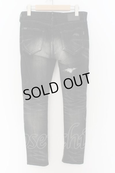 画像3: CIVARIZE / スパンコールリメイク加工スキニーデニムパンツ 44 ブラックxレッド O-24-07-31-087-CI-pa-YM-ZT063 (3)