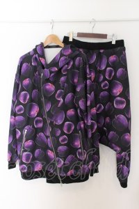 CIVARIZE / DADAROMAコラボ総柄ポンチパーカー＆サルエルセットアップ 44 ブラックｘパープル O-24-07-31-090-CI-ja-YM-ZT319