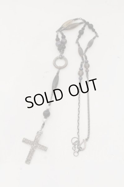 画像2: gunda / ROSALY 6 ネックレス  ブラックｘシルバー O-24-07-31-092-gu-ac-YM-OS (2)