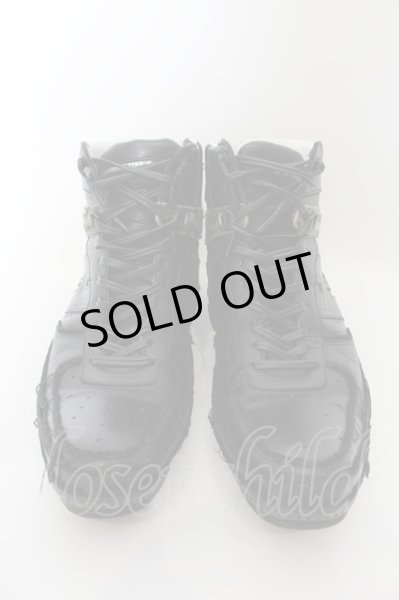 画像2: Hiromu Takahara / ハイカットレザースニーカー 42 ブラックｘシルバー O-24-07-31-093-Hi-sho-YM-ZT5000 (2)