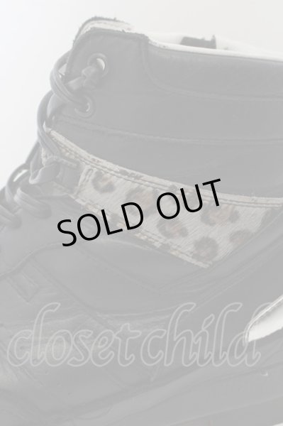 画像6: Hiromu Takahara / ハイカットレザースニーカー 42 ブラックｘシルバー O-24-07-31-093-Hi-sho-YM-ZT5000 (6)