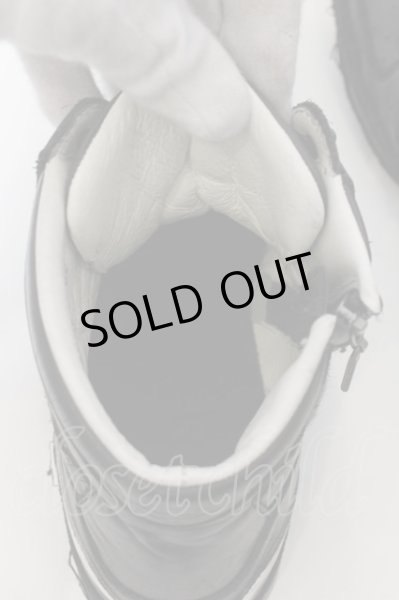 画像9: Hiromu Takahara / ハイカットレザースニーカー 42 ブラックｘシルバー O-24-07-31-093-Hi-sho-YM-ZT5000 (9)