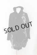 CIVARIZE / スモークプリントレースアップポンチョパーカー  ブラック O-24-07-31-010-CI-to-YM-OS