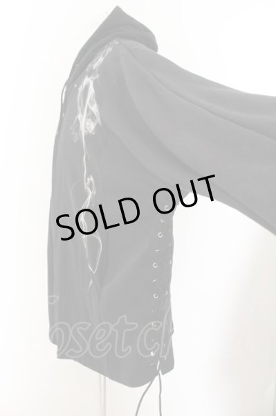 画像3: CIVARIZE / スモークプリントレースアップポンチョパーカー  ブラック O-24-07-31-010-CI-to-YM-OS (3)