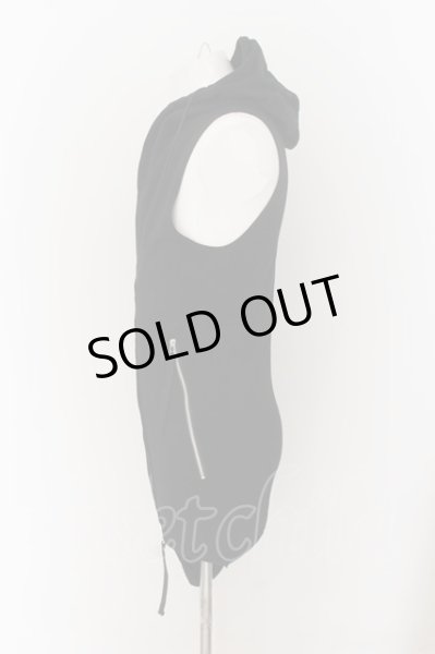 画像3: CIVARIZE / Devotee アシンメトリースリーブレスパーカー 44 ブラック O-24-07-31-014-CI-to-YM-OS (3)