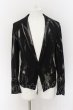 画像1: CIVARIZE / Noise 箔加工カットテーラードジャケット 44 ブラックｘシルバー O-24-07-31-021-CI-ja-YM-ZT317 (1)