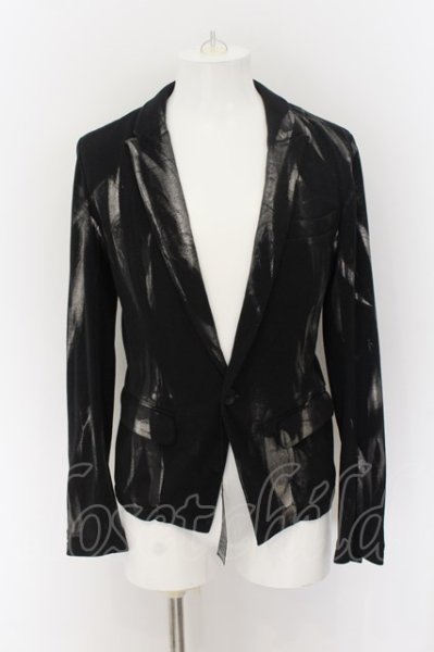 画像1: CIVARIZE / Noise 箔加工カットテーラードジャケット 44 ブラックｘシルバー O-24-07-31-021-CI-ja-YM-ZT317 (1)
