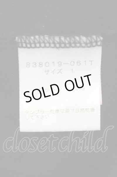 画像3: NO ID. / スムースVネックTシャツ 1 ブラック O-24-08-11-003-NO-ts-YM-ZT064 (3)