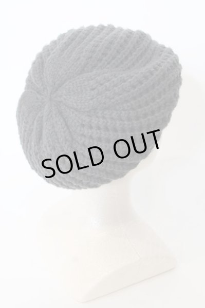 画像2: NO ID. / アクリルニット編み込みキャップ  グレー O-24-08-11-033-NO-za-YM-ZT411 (2)