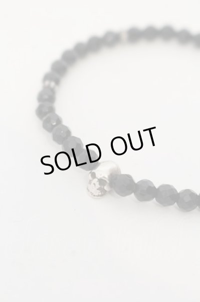 画像2: DEAL DESIGN / ポイントスカルブレスレット  ブラックｘシルバー O-24-08-11-051-DE-ac-YM-ZT411 (2)