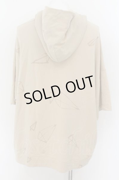 画像2: A.F ARTEFACT / PYRA PATTERN PRINT SWEAT 半袖パーカー 3 ベージュ O-24-08-11-014-A.-pa-YM-ZT108 (2)